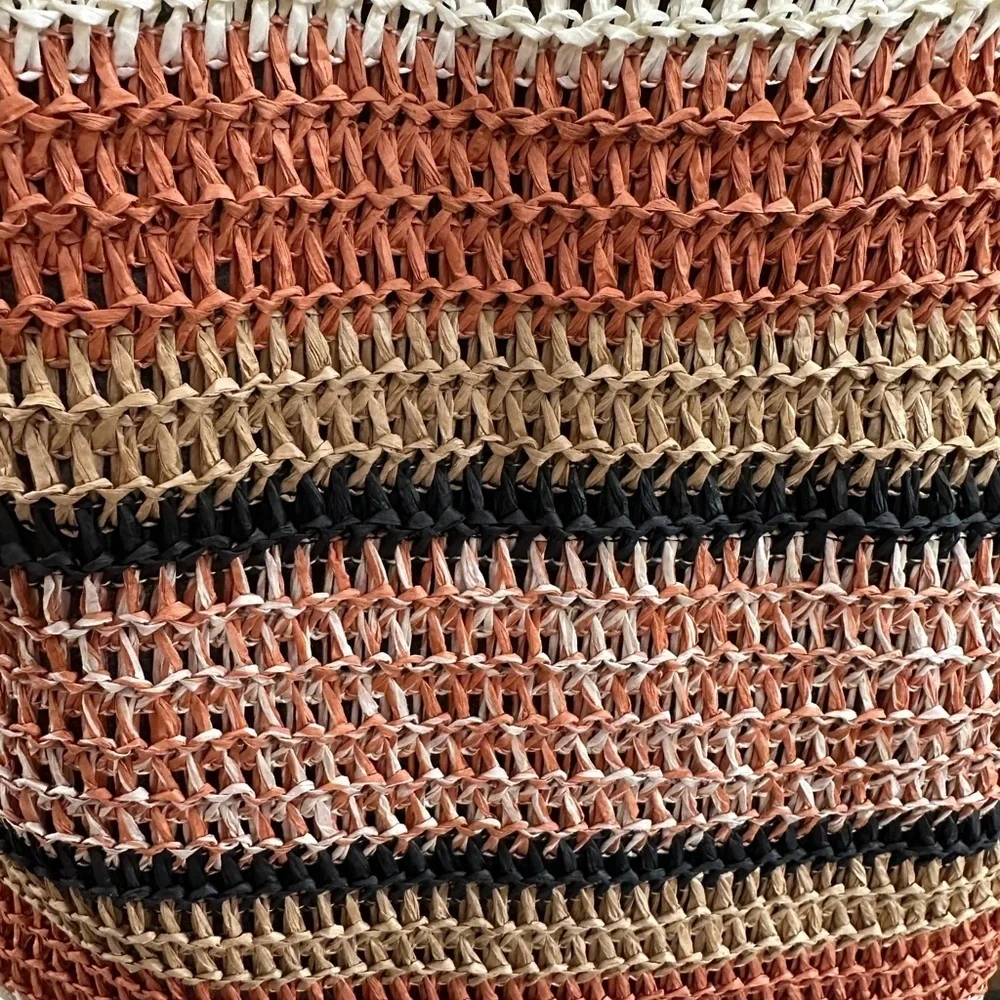 Molly Bracken Multicolor Woven Tote Bag